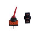 Toggle switch ON-OFF 3 pins. 2 pos. fixed 20A/12V SPST red illumination