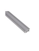 Aluminum profile with white cover for LED strip, anodized, recessed, cormer, ZENOLINE, 2m