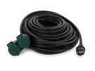 OUTDOOR EXTENSION CORD WITH 2 OUTLETS - 20 m - BLACK - 3G2.5 - FRENCH SOCKET
