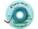 Tape: desoldering; halide-free,rosin,ROL0; W: 1.9mm; L: 1.5m CHEMTRONICS