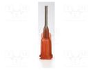 Needle: steel; 0.5"; Size: 15; straight; Mounting: Luer Lock METCAL