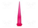 Needle: plastic; 1.25"; Size: 25; straight; UV block METCAL