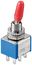 Toggle Switch Miniature, 2x ON - ON, 6 Pins, Blue Housing - ideal for DIY or modelmaking 10021
