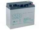 Re-battery: acid-lead; 12V; 18Ah; AGM; maintenance-free; 5kg SSB