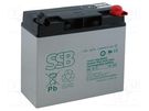 Re-battery: acid-lead; 12V; 18Ah; AGM; maintenance-free; 5kg SSB