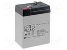 Re-battery: acid-lead; 6V; 5Ah; AGM; maintenance-free; 70x47x101mm SSB