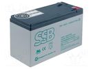 Re-battery: acid-lead; 12V; 7.2Ah; AGM; maintenance-free; 2.5kg SSB