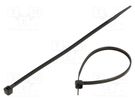 Cable tie; L: 140mm; W: 3.6mm; polyamide; 180N; black; 100pcs. RADPOL