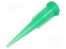 Needle: plastic; 1.25"; Size: 18; straight; UV block METCAL