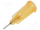 Needle: steel; 0.25"; Size: 23; straight; Mounting: Luer Lock METCAL