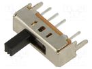 Switch: slide; Pos: 3; SP3T; 0.3A/50VDC; ON-ON-ON; THT; -16÷60°C CANAL ELECTRONIC