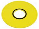 Description label; 45; 75mm; plastic; Body: yellow EAO