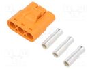 Plug; DC supply; LC; female; PIN: 3; for cable; soldering; orange AMASS