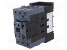 Contactor: 3-pole; NO x3; Auxiliary contacts: NO + NC; 230VAC; 96A SIEMENS