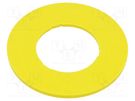 Description label; 45; 45mm; plastic; Body: yellow EAO