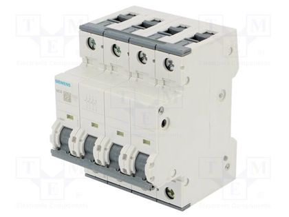 Circuit breaker; 230/400VAC; Inom: 10A; Poles: 4; Charact: C; 10kA SIEMENS 5SY4410-7