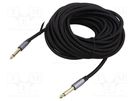 Cable; Jack 6,3mm plug,both sides; 10m; Plating: gold-plated VENTION