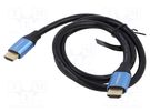 Cable; DisplayPort 1.4; DisplayPort plug,both sides; PVC; black VENTION