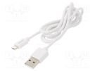 Cable; USB 2.0; USB A plug,USB B micro plug; 1m; white; 480Mbps SAVIO