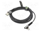 Cable; USB 2.0; USB A plug,USB C angled plug; 2m; 480Mbps Goobay