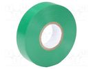 Tape: electrical insulating; W: 19mm; L: 20m; Thk: 0.13mm; green PARTEX