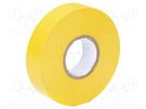 Tape: electrical insulating; W: 19mm; L: 20m; Thk: 0.13mm; yellow PARTEX