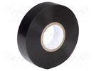 Tape: electrical insulating; W: 19mm; L: 20m; Thk: 0.13mm; black PARTEX