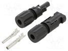 Connector: solar; male + female; 2.5÷6mm2; plug; for cable; 1.5kV CONNFLY