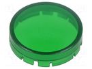 Actuator lens; RONTRON-R-JUWEL; transparent,green; Ø19.7mm SCHLEGEL