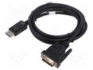 Cable; DisplayPort 1.1a,HDCP 1.3; 2m; black DIGITUS