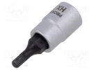Socket; hex key,socket spanner; HEX 3mm; 1/4"; 33mm PROXXON