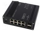 Switch Ethernet; managed; Number of ports: 10; 7÷57VDC; IP30; TSW TELTONIKA