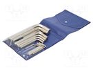 Wrenches set; hex key; steel; 15pcs. IRIMO
