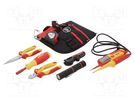 Kit: general purpose; for electricians; Kind: insulated; 14pcs. WIHA