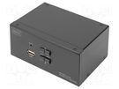 Device: KVM switch; USB 2.0; black DIGITUS