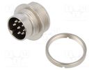 Connector: M16; socket; male; soldering; PIN: 8; 5A; 32V; straight BINDER