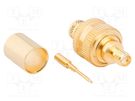 Plug; RP-SMA; male,reverse; straight; 50Ω; soldering,crimped; PTFE AMPHENOL RF