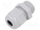 Cable gland; without nut; M16; 1.5; IP68; polyamide; light grey TE Connectivity