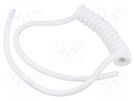 Wire: coiled; 2x1.5mm2; unshielded; PUR; white; 300V,500V; 0.1m SIMECH