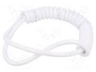 Wire: coiled; 2x1.5mm2; unshielded; PUR; white; 300V,500V; 0.2m SIMECH