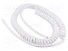 Wire: coiled; 2x1.5mm2; unshielded; PUR; white; 300V,500V; 0.8m SIMECH
