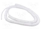 Wire: coiled; 2x1.5mm2; unshielded; PUR; white; 300V,500V; 1.5m SIMECH