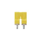 Cross-connector (terminal), when screwed in, Number of poles: 2, Pitch in mm: 9.90, Insulated: Yes, 76 A, yellow Weidmuller