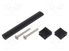 Handle; aluminium; matt black; H: 30.5mm; L: 116mm; W: 15.5mm GTV Poland