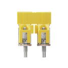 Cross-connector (terminal), when screwed in, Number of poles: 2, Pitch in mm: 16.00, Insulated: Yes, 138 A, yellow Weidmuller