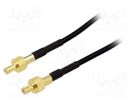 Cable; 50Ω; 0.5m; SMB male,both sides; shielded; PTFE; black MUELLER ELECTRIC