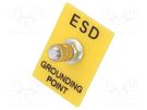 Earthing plug; ESD; 35x30mm; 0Ω; screw M5 with nut STATICTEC