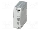 Power supply: switched-mode; for DIN rail; 55W; 15VDC; 3.7A; IP20 PHOENIX CONTACT