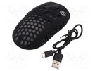 Optical mouse; black; USB A; wireless; No.of butt: 6 GEMBIRD