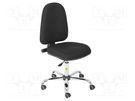 Chair; ESD; Seat dim: 460x430mm; Back dim: 440x510mm; 480÷610mm 